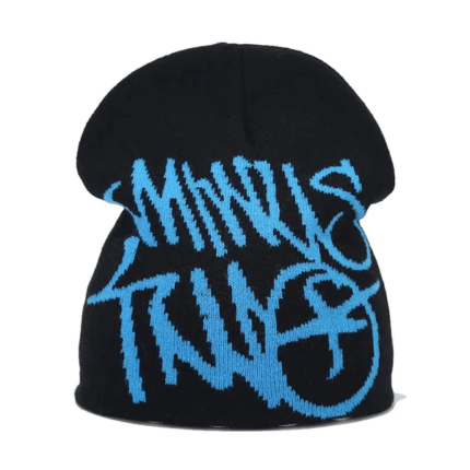 Bonnets Minus Two Graffiti Noir Bleu