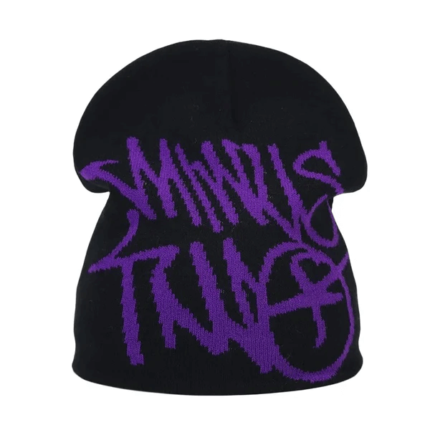 Bonnets Minus Two Graffiti Noir Violet